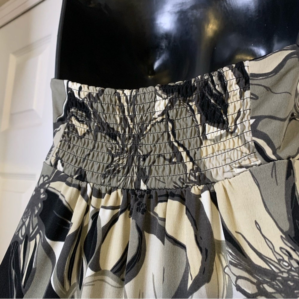 Elle Black & Gray Floral Halter Maxi Dress - Picture 5 of 6